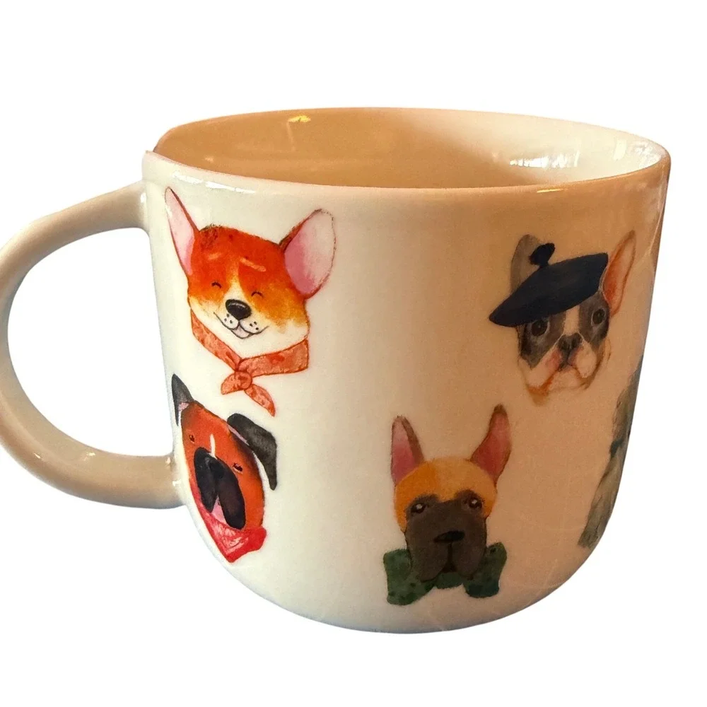 Sur La Table Dog Portrait Mug OS l Watercolor Frenchie Pug More